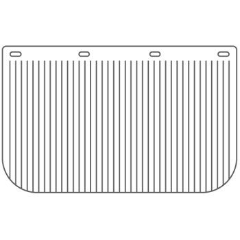 Anti Spray Ribbed Mudflap - 24" Wide x 15" High - White / With Custom Logo